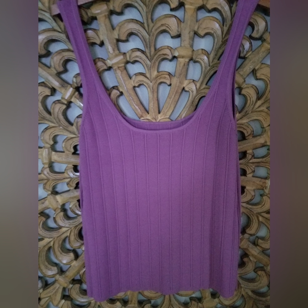 JCREW purple knit Tank Size Large